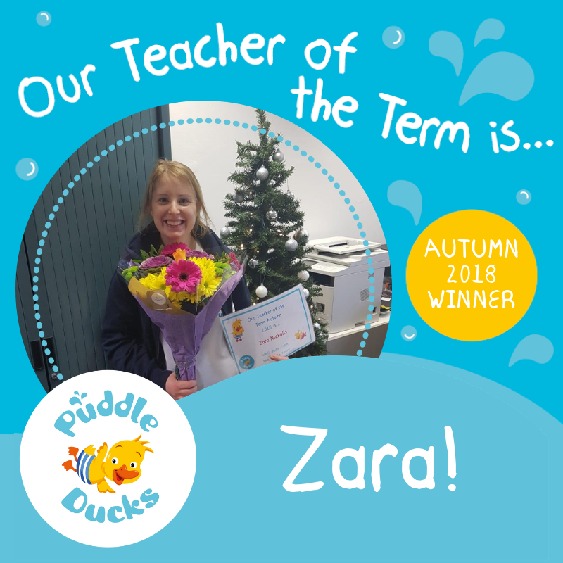 Our Teacher of the Term Autumn 2018 is Zara