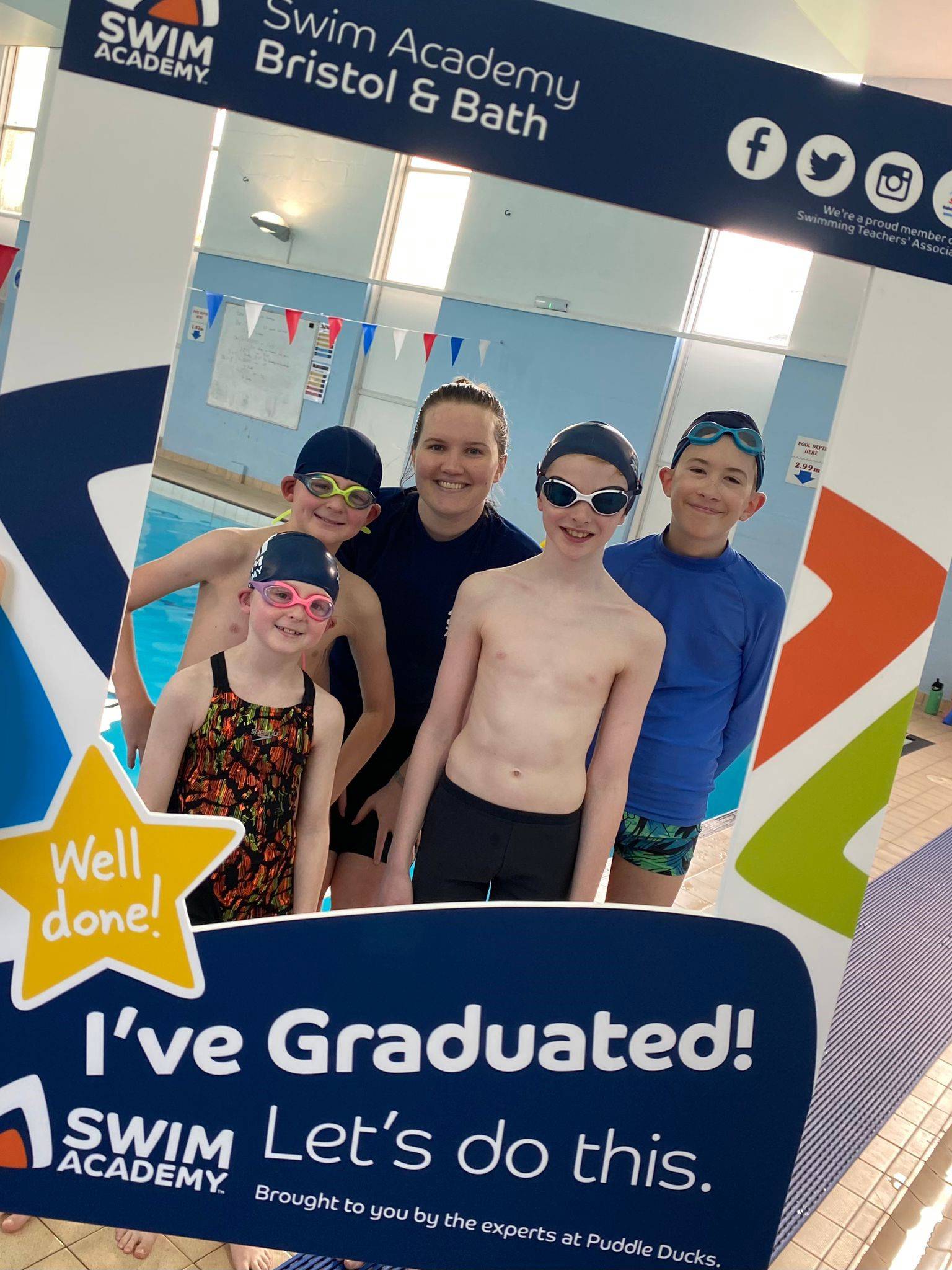 Friends graduate together with a combined 38 years of swimming!