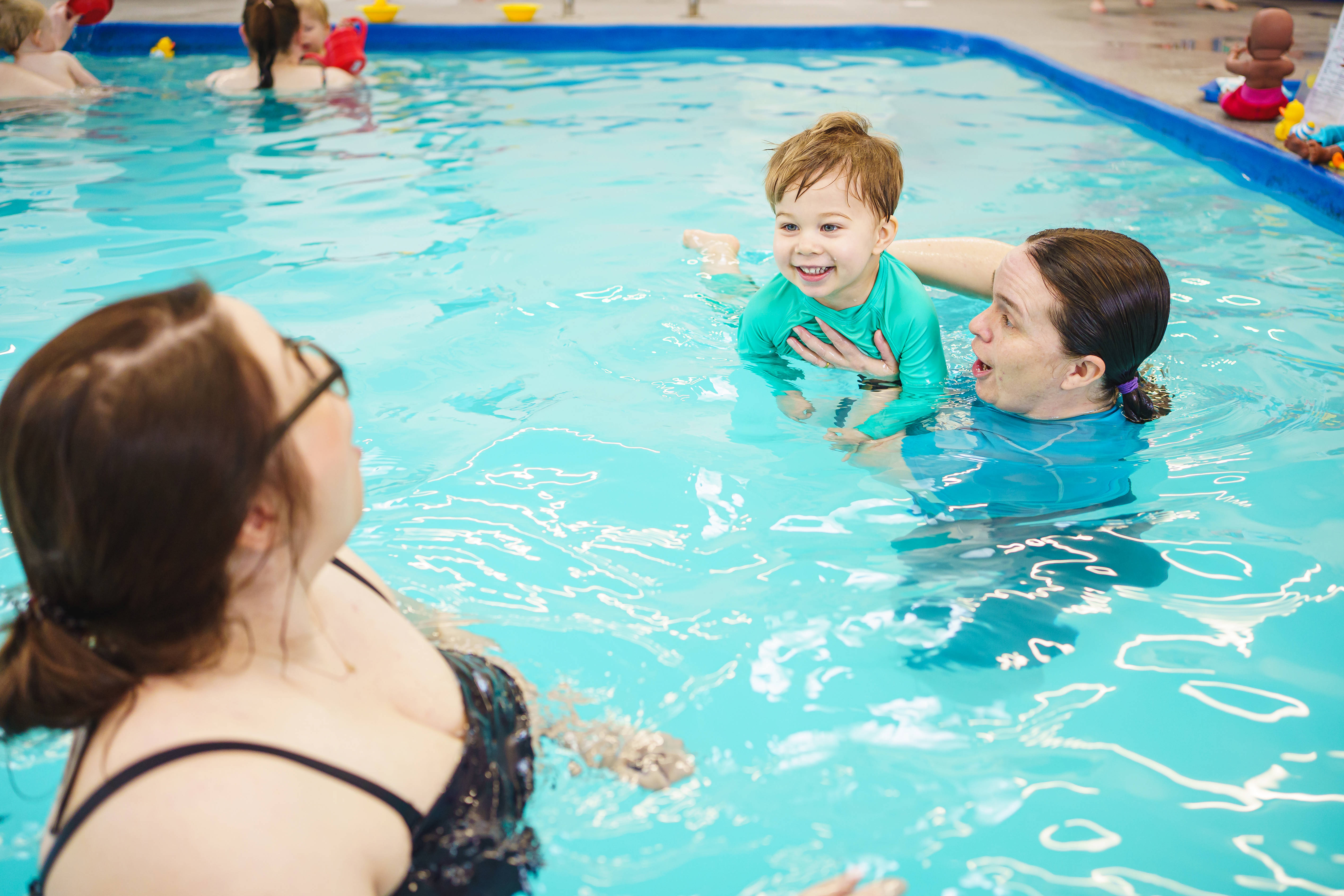 How do you help a child who’s worried about swimming?